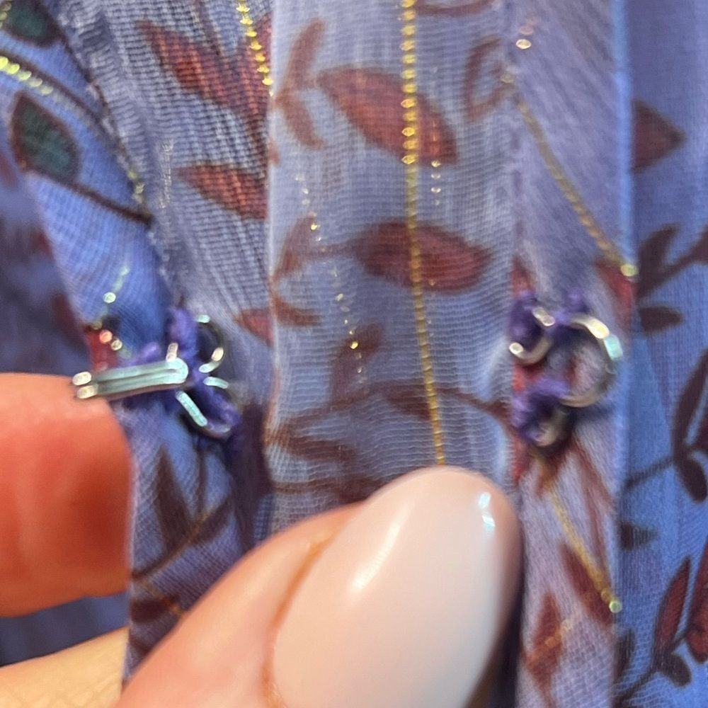 Lavender Floral Sheer Tie-Waist Kimono Tunic - Picture 6 of 15